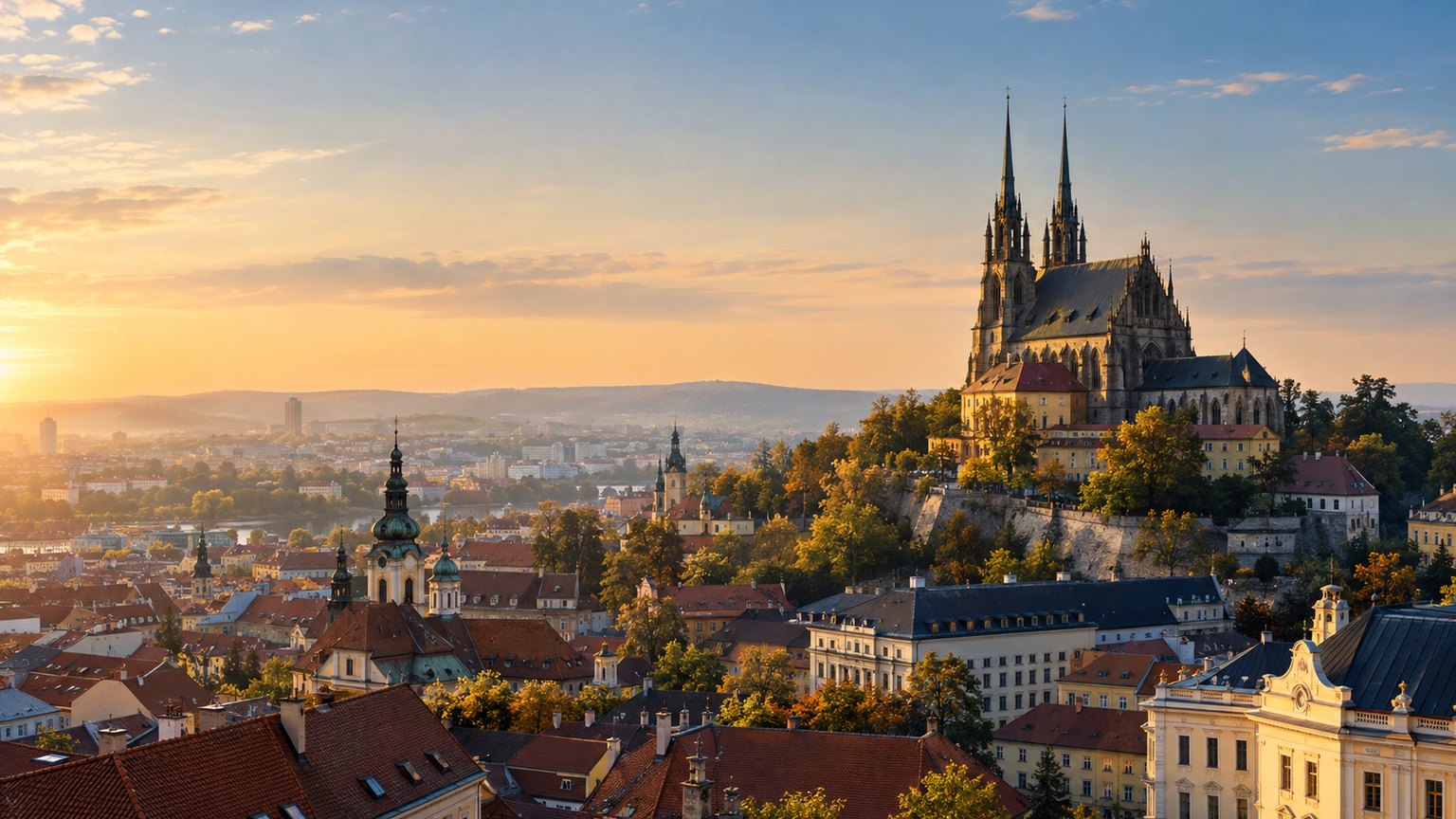 Illustrative cityscape of Brno